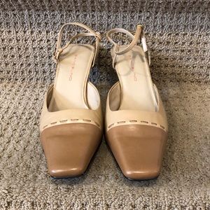 Bandolino Tan Twotone Ankle Strap heels